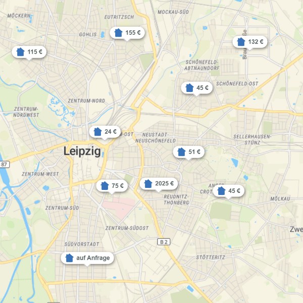 Landkarte Leipzig