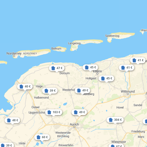 Landkarte Ostfriesland