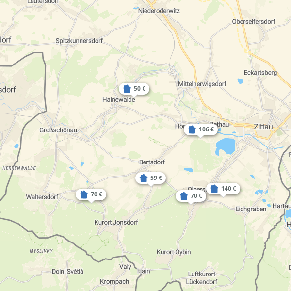 Landkarte Zittauer Gebirge