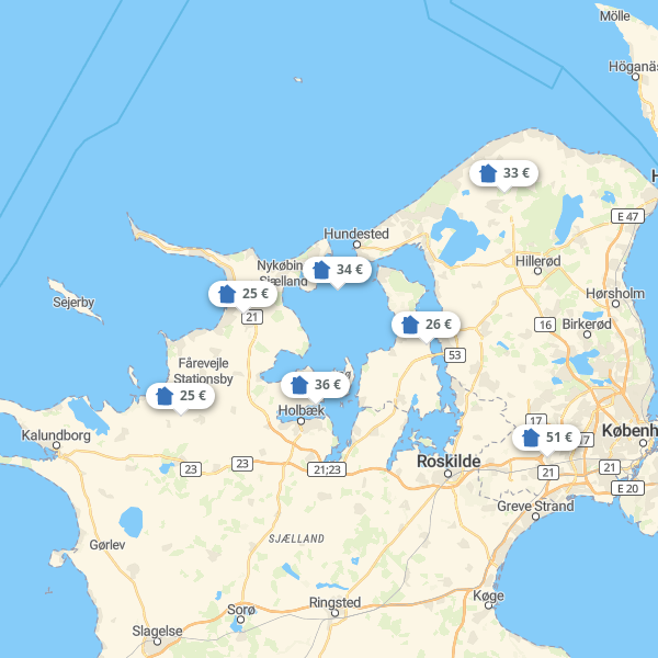 Landkarte Seeland