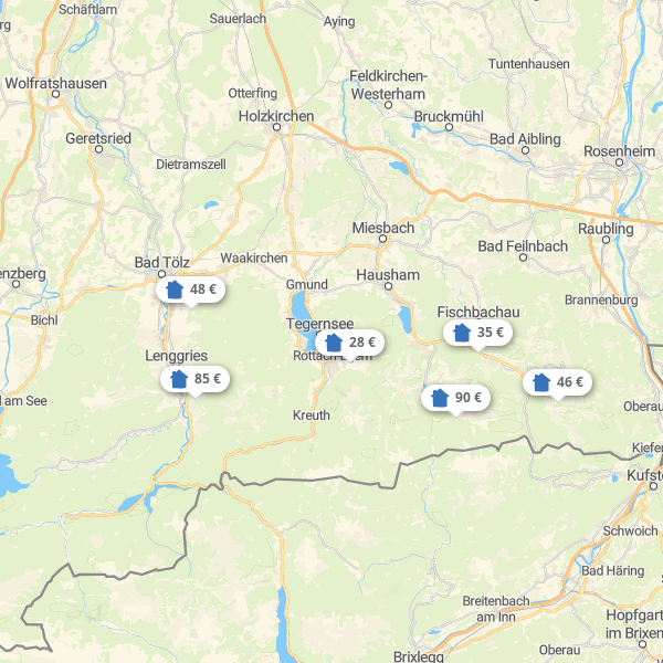 Landkarte Oberbayern