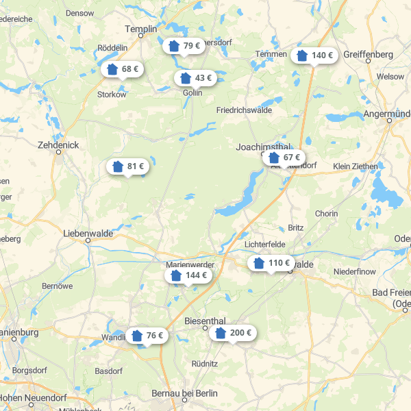 Landkarte Barnimer Land