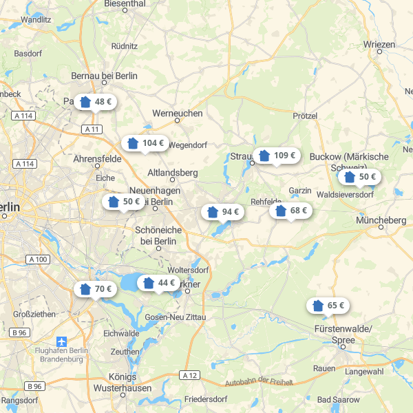 Landkarte Märkische Schweiz-Oderland