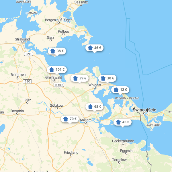 Landkarte Vorpommern