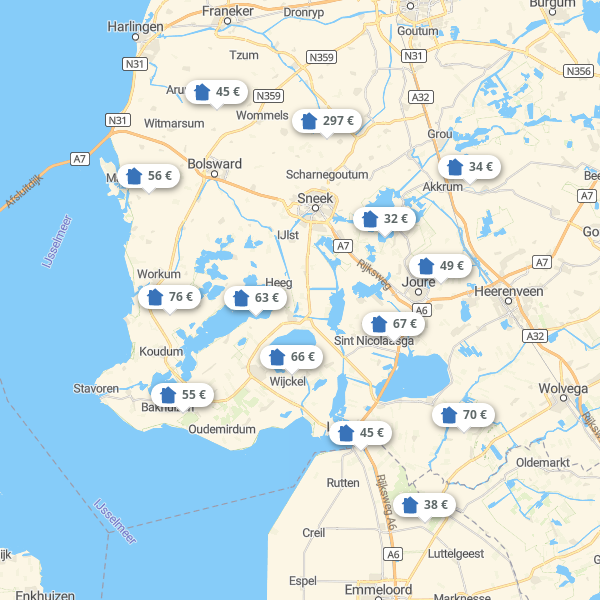 Kaart Friesland