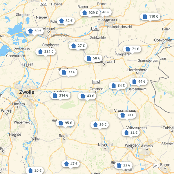 Landkarte Overijssel