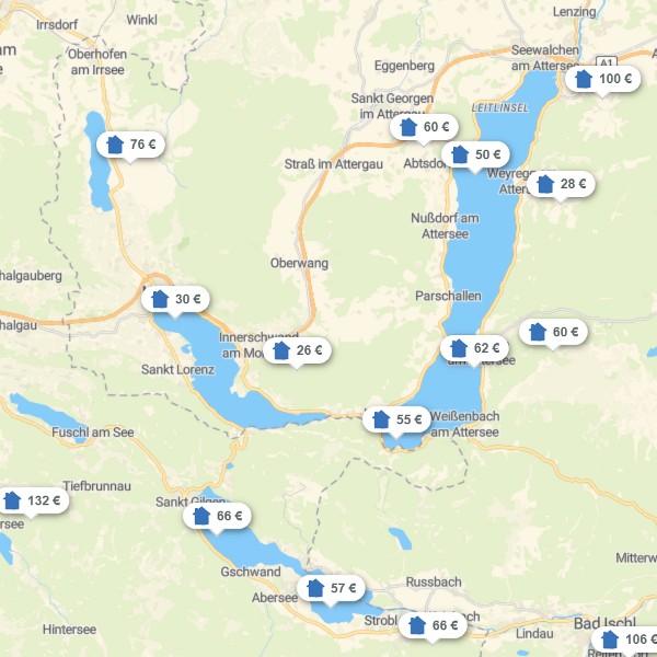 Landkarte Salzkammergut