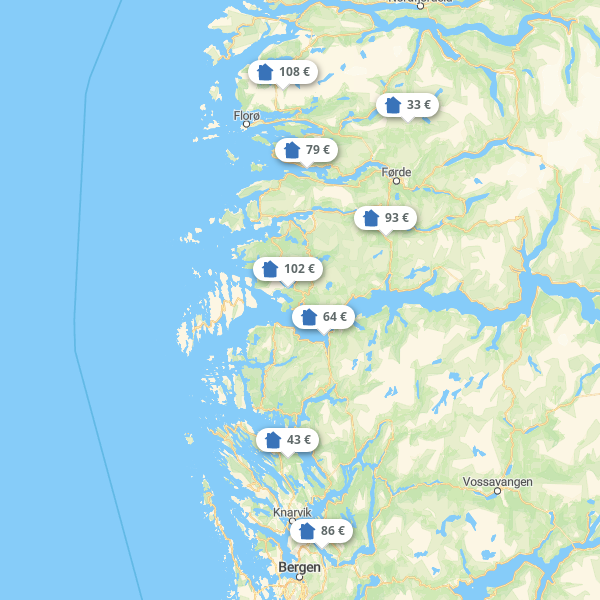 Landkarte Sogn og Fjordane