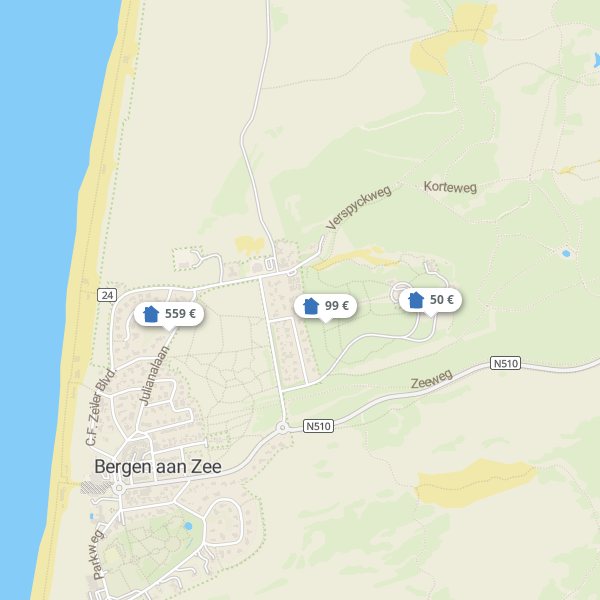 Landkarte Bergen aan Zee